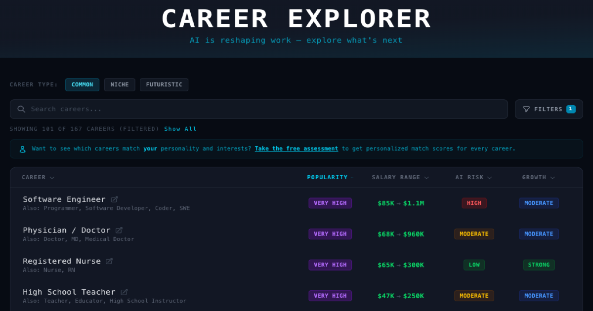 CareerHUD screenshot